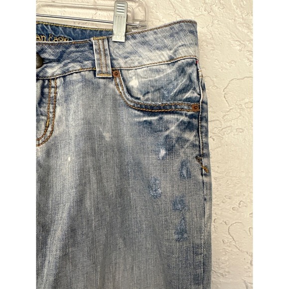 American Eagle Light Wash Distressed Bootcut Jeans - Size 10 - Picture 3 of 9
